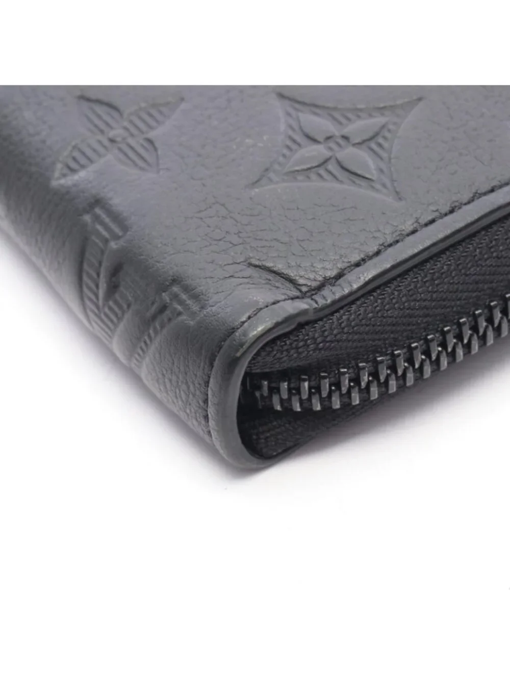 Louis Vuitton Round Wallet Zippy Horizontal Noir Leather
